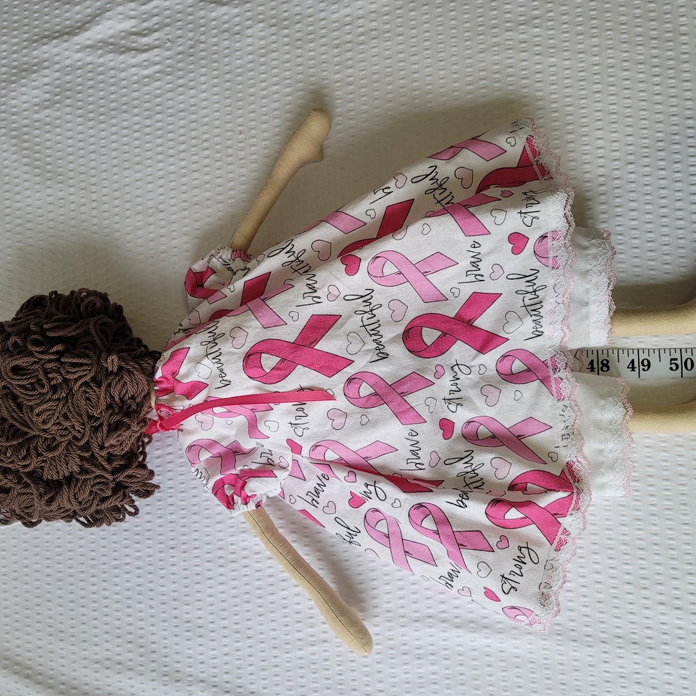 Pink Ribbon Breast Cancer Rag Doll - Picture 5 of 6